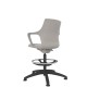 Light Grey Perforated Shell Draughtsman With Black Swivel Base